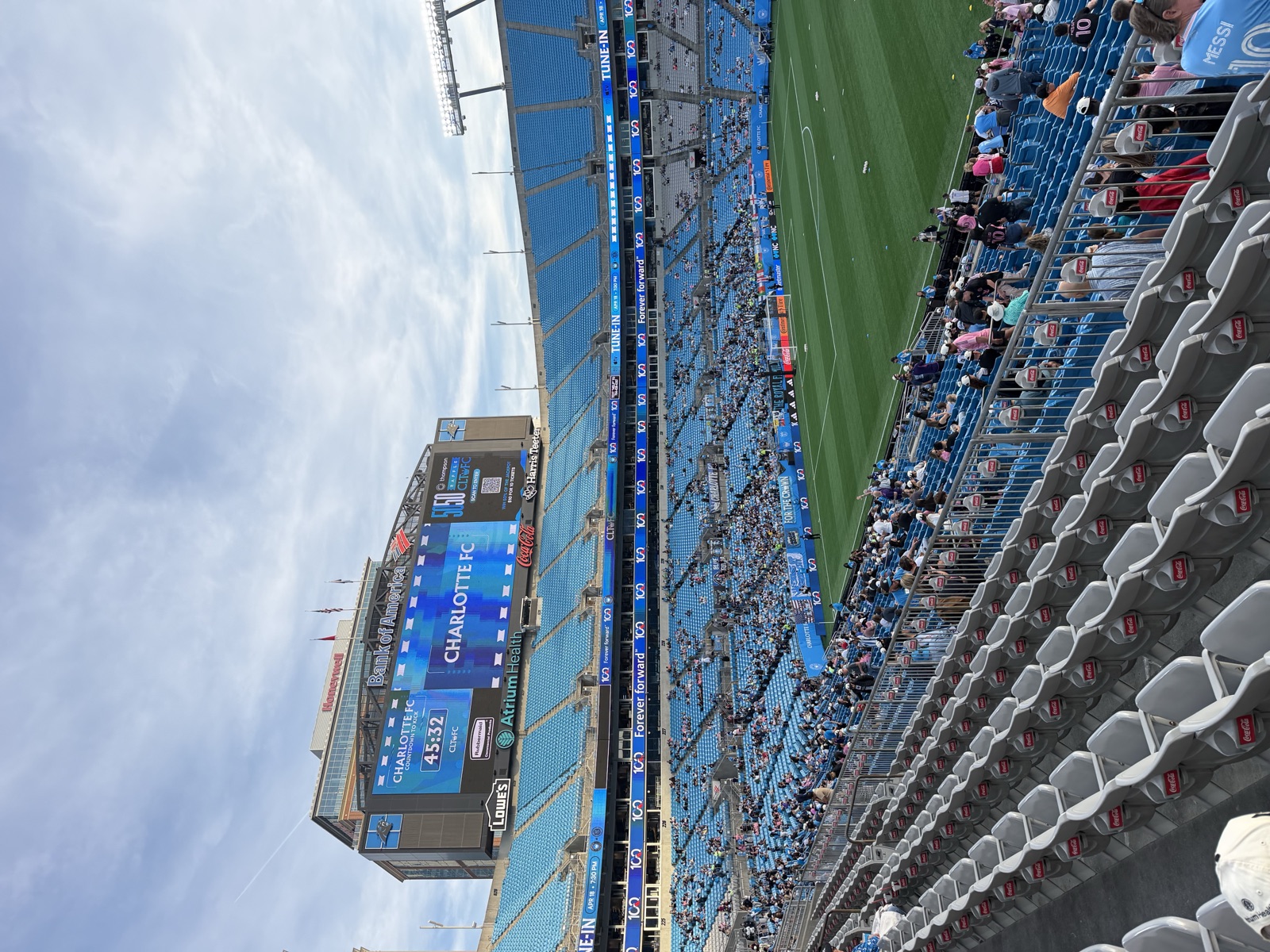 Charlotte FC Crown Town atmosphere at Bank of America Stadium